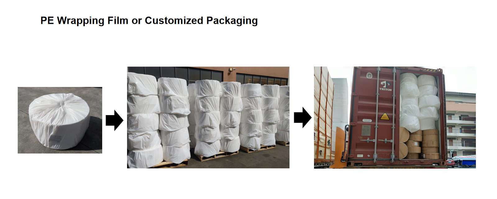 Packaging of Perforated Film with PE Wrapping Film